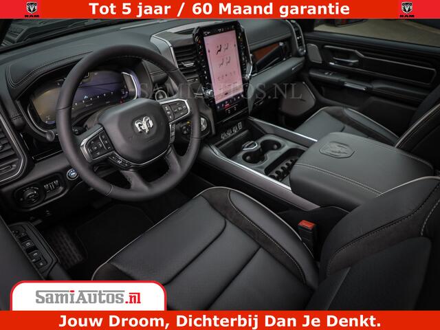 Dodge 1500 RAM Laramie Night | Face Lift | 420Pk 636 Nn | Extra Groot Scherm + Passagiers Scherm | Comfortabele Dubbele Cabine met Royale 5 Zitplaatsen | BPM vrij | Nu Leverbaar uit Voorraad | Voorraad Nr 2220 - 5039