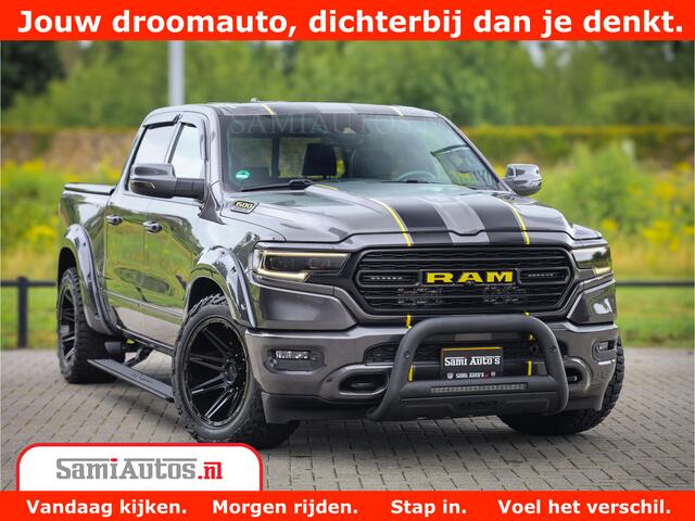 Dodge 1500 Ram LIMITED CUSTOM | FULL OPTION | LUCHT REMSYSTEEM | LUCHT VERING | 360 CAM | 200L LPG | PANORAMA | 4X4 V8 5.7 | 3500KG | MEMORY | WIDE BODYKIT | AMBILIGHT | MICKEY THOMPSON BANDEN |