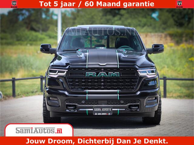 Dodge 1500 Ram Limited Night H.O 540HP 706Nm | Massage + Full Option | De Meest Luxe en Volle Pick-Up in zijn Klasse | Comfortabele Dubbele Cabine met Royale 5 Zitplaatsen | BPM vrij | Nu Leverbaar uit Voorraad | Voorraad Nr 2370 - 5411