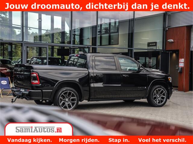 Dodge 1500 Ram LARAMIE | 5.7 V8 | 46.000KM! | PANORAMA | NIGHT EDITION | CRUISE | 200L LPG | HARMAN/KARDON | CAMERA | STOEL VENTILATIE/VERWAMING | CREWCAB | 4X4 | AUTO TREEPLANK | 3500KG |