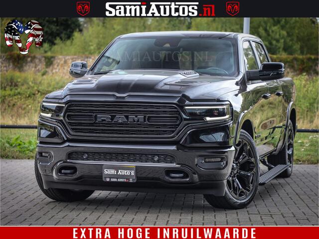 Dodge 1500 Ram DIAMOND LIMITED NIGHT 5.7 V8 | BLACK OPS | MULTITAILGATE | PANO | ADAPTIVE CRUISE | 360CAM | APPLE CARPLAY | PRINS LPG ONDERBOUW | LUCHTVERING | 4X4 | Comfortabele Dubbele Cabine met Royale 5 Zitplaatsen | BEUTY | MEEST COMPLETE UITVOERING | ALLES IN 