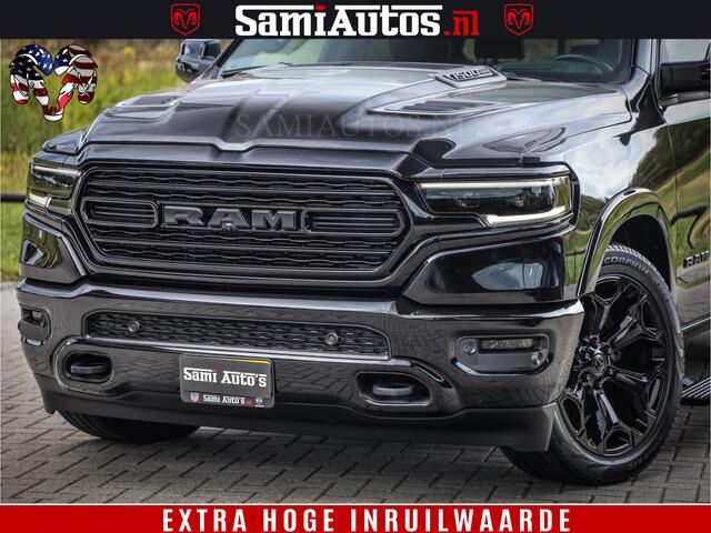 Dodge 1500 Ram DIAMOND LIMITED NIGHT 5.7 V8 | BLACK OPS | MULTITAILGATE | PANO | ADAPTIVE CRUISE | 360CAM | APPLE CARPLAY | PRINS LPG ONDERBOUW | LUCHTVERING | 4X4 | Comfortabele Dubbele Cabine met Royale 5 Zitplaatsen | BEUTY | MEEST COMPLETE UITVOERING | ALLES IN 