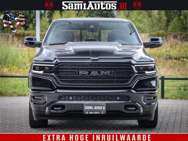 Dodge 1500 Ram DIAMOND LIMITED NIGHT 5.7 V8 | BLACK OPS | MULTITAILGATE | PANO | ADAPTIVE CRUISE | 360CAM | APPLE CARPLAY | PRINS LPG ONDERBOUW | LUCHTVERING | 4X4 | Comfortabele Dubbele Cabine met Royale 5 Zitplaatsen | BEUTY | MEEST COMPLETE UITVOERING | ALLES IN 
