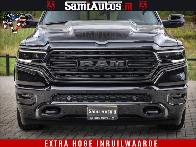 Dodge 1500 Ram DIAMOND LIMITED NIGHT 5.7 V8 | BLACK OPS | MULTITAILGATE | PANO | ADAPTIVE CRUISE | 360CAM | APPLE CARPLAY | PRINS LPG ONDERBOUW | LUCHTVERING | 4X4 | Comfortabele Dubbele Cabine met Royale 5 Zitplaatsen | BEUTY | MEEST COMPLETE UITVOERING | ALLES IN 