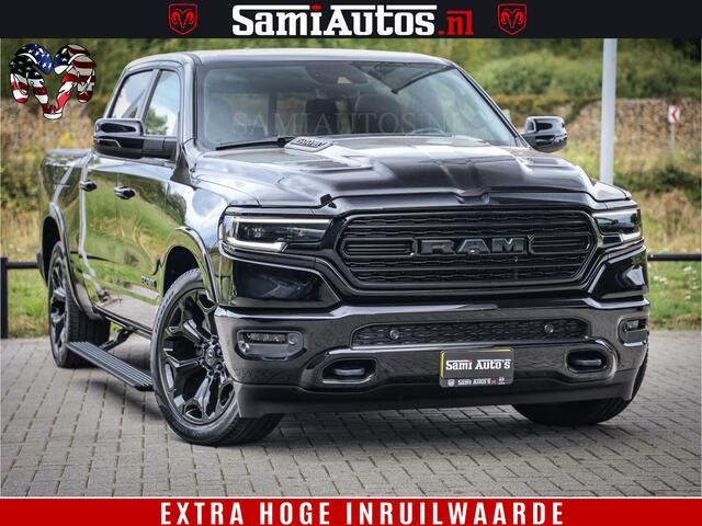 Dodge 1500 Ram DIAMOND LIMITED NIGHT 5.7 V8 | BLACK OPS | MULTITAILGATE | PANO | ADAPTIVE CRUISE | 360CAM | APPLE CARPLAY | PRINS LPG ONDERBOUW | LUCHTVERING | 4X4 | Comfortabele Dubbele Cabine met Royale 5 Zitplaatsen | BEUTY | MEEST COMPLETE UITVOERING | ALLES IN 