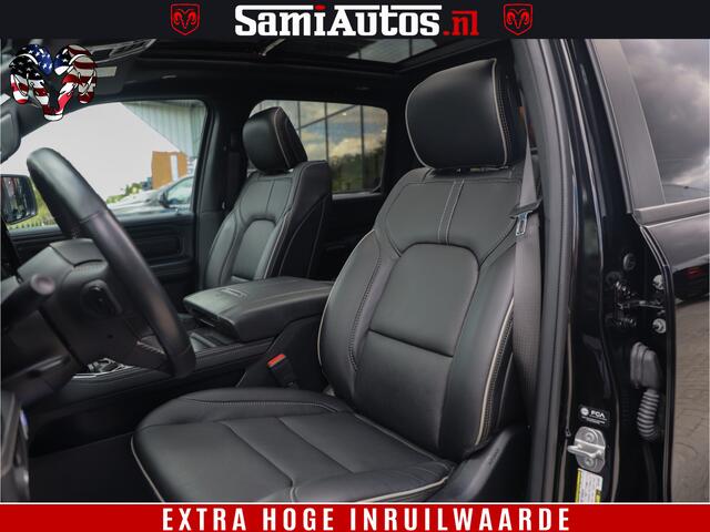Dodge 1500 Ram DIAMOND LIMITED NIGHT 5.7 V8 | BLACK OPS | MULTITAILGATE | PANO | ADAPTIVE CRUISE | 360CAM | APPLE CARPLAY | PRINS LPG ONDERBOUW | LUCHTVERING | 4X4 | Comfortabele Dubbele Cabine met Royale 5 Zitplaatsen | BEUTY | MEEST COMPLETE UITVOERING | ALLES IN 