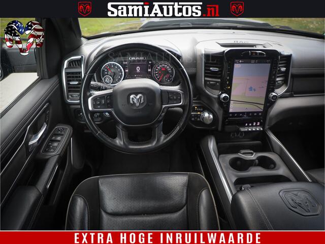 Dodge 1500 Ram LIMITED WHEELS 22 | 5.7 V8 4X4 | SPORT | UITLAAT KLEP | CAMERA | CRUISE | STOEL VERWARMING/VENTILATIE | TREKHAAK 3500Kg | CREWCAB | LED | APPLE CARPLAY | DUBBELE CABINE Comfortabele Dubbele Cabine met Royale 5 Zitplaatsen |