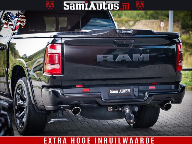 Dodge 1500 Ram LIMITED WHEELS 22 | 5.7 V8 4X4 | SPORT | UITLAAT KLEP | CAMERA | CRUISE | STOEL VERWARMING/VENTILATIE | TREKHAAK 3500Kg | CREWCAB | LED | APPLE CARPLAY | DUBBELE CABINE Comfortabele Dubbele Cabine met Royale 5 Zitplaatsen |