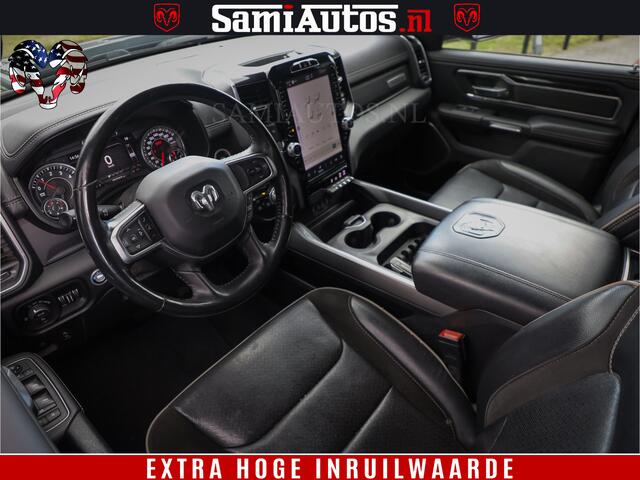 Dodge 1500 Ram LIMITED WHEELS 22 | 5.7 V8 4X4 | SPORT | UITLAAT KLEP | CAMERA | CRUISE | STOEL VERWARMING/VENTILATIE | TREKHAAK 3500Kg | CREWCAB | LED | APPLE CARPLAY | DUBBELE CABINE Comfortabele Dubbele Cabine met Royale 5 Zitplaatsen |