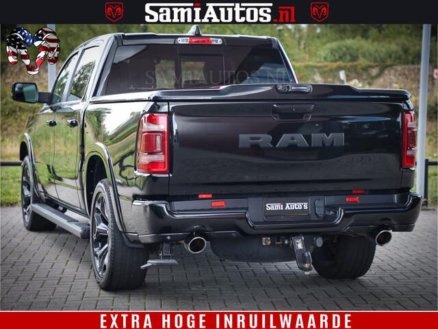 Dodge 1500 Ram LIMITED WHEELS 22 | 5.7 V8 4X4 | SPORT | UITLAAT KLEP | CAMERA | CRUISE | STOEL VERWARMING/VENTILATIE | TREKHAAK 3500Kg | CREWCAB | LED | APPLE CARPLAY | DUBBELE CABINE Comfortabele Dubbele Cabine met Royale 5 Zitplaatsen |
