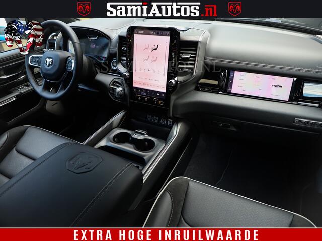 Dodge 1500 RAM Night Premium | Full Option | De Meest Luxe Pick-Up in zijn Klasse | Comfortabele Dubbele Cabine met Royale 5 Zitplaatsen | BPM vrij | Nu Leverbaar uit Voorraad | Voorraad Nr 2282 - 3332