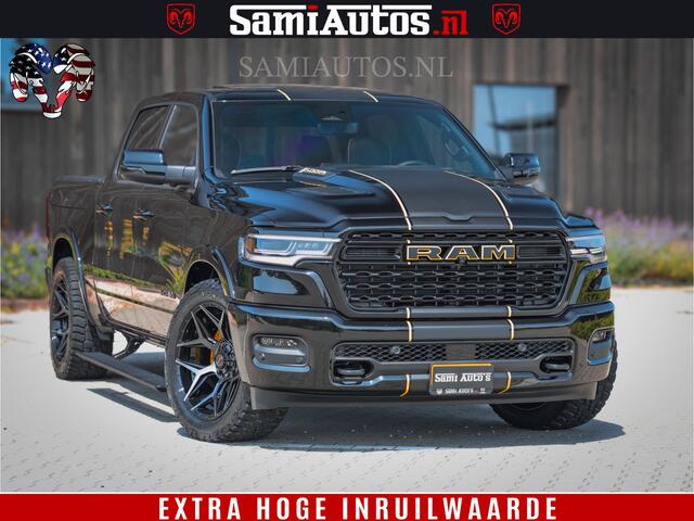 Dodge 1500 Ram Limited Night High Output 540HP 706Nm | Massage + Full Option | De Meest Luxe en Volle Pick-Up in zijn Klasse | Comfortabele Dubbele Cabine met Royale 5 Zitplaatsen | BPM vrij | Nu Leverbaar uit Voorraad | Voorraad Nr 2324 - 5142