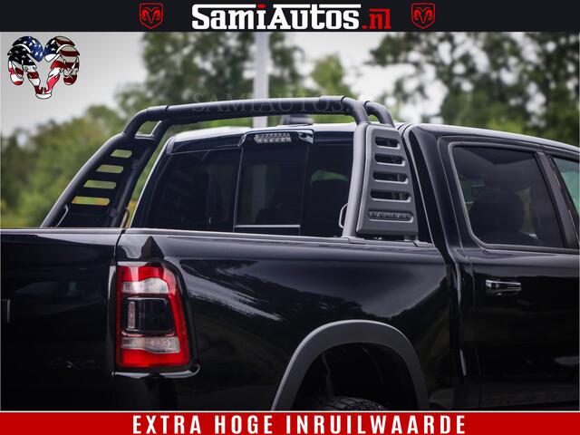 Dodge 1500 RAM REBEL TRX STYLE | BODY LIFT | RAM BAR | 4X4 | LPG | HUD HEADUP | DIGI CLUSTER | 360CAM | ADAPTIVE CRUISE | RAM BAR ROLLCOVER | Comfortabele Dubbele Cabine met Royale 5 Zitplaatsen |