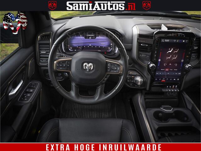 Dodge 1500 RAM REBEL TRX STYLE | BODY LIFT | RAM BAR | 4X4 | LPG | HUD HEADUP | DIGI CLUSTER | 360CAM | ADAPTIVE CRUISE | RAM BAR ROLLCOVER | Comfortabele Dubbele Cabine met Royale 5 Zitplaatsen |