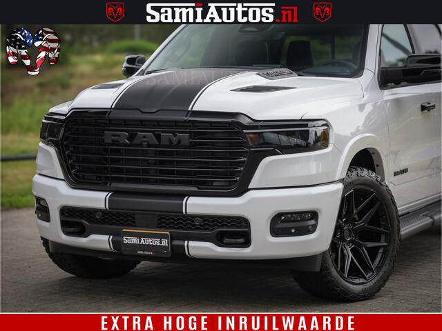 Dodge 1500 RAM Laramie Night | 420Pk 636 Nn | Extra Groot Scherm + Passagiers Scherm | Comfortabele Dubbele Cabine met Royale 5 Zitplaatsen | Nu Leverbaar uit Voorraad | Voorraad Nr 2223 - 5047