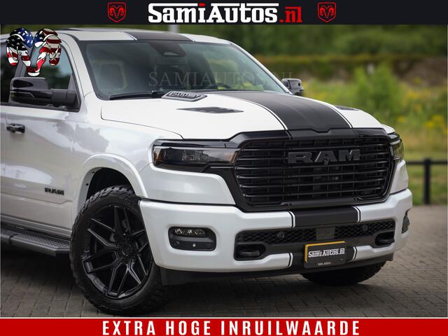Dodge 1500 RAM Laramie Night | 420Pk 636 Nn | Extra Groot Scherm + Passagiers Scherm | Comfortabele Dubbele Cabine met Royale 5 Zitplaatsen | Nu Leverbaar uit Voorraad | Voorraad Nr 2223 - 5047