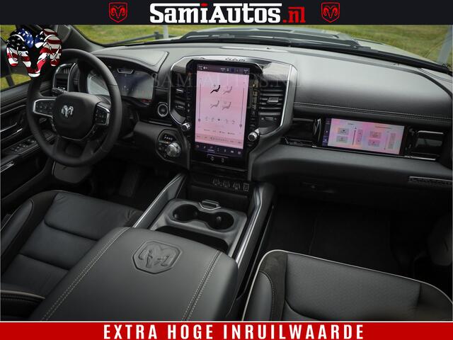 Dodge 1500 RAM Laramie Night | 420Pk 636 Nn | Extra Groot Scherm + Passagiers Scherm | Comfortabele Dubbele Cabine met Royale 5 Zitplaatsen | Nu Leverbaar uit Voorraad | Voorraad Nr 2223 - 5047