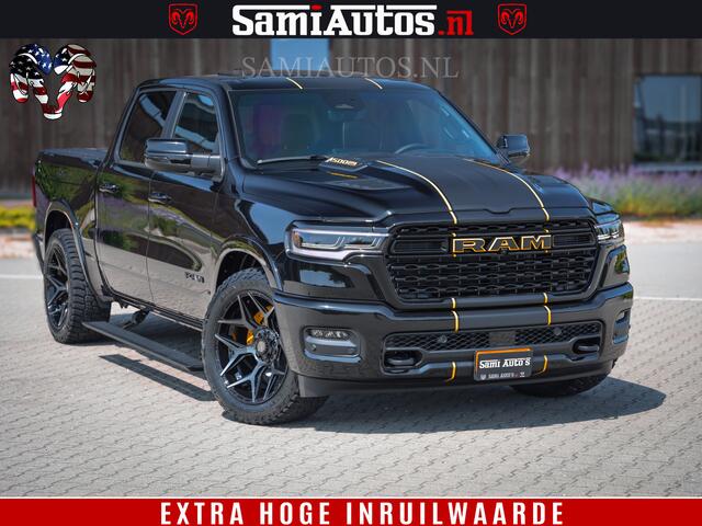 Dodge 1500 Ram Limited Night H.O 540HP 706Nm | Massage + Full Option | De Meest Luxe en Volle Pick-Up in zijn Klasse | Comfortabele Dubbele Cabine met Royale 5 Zitplaatsen | BPM vrij | Nu Leverbaar uit Voorraad | Voorraad Nr 2353 - 5412