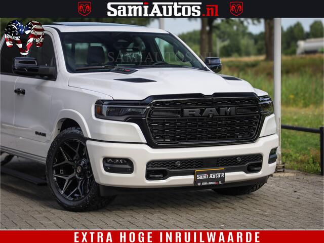 Dodge 1500 Ram 1500 Limited Night High Output 540HP 706Nm | Massage + Full Option | De Meest Luxe en Volle Pick-Up in zijn Klasse | Comfortabele Dubbele Cabine met Royale 5 Zitplaatsen | BPM vrij | Nu Leverbaar uit Voorraad | Voorraad Nr 2298 - 7479