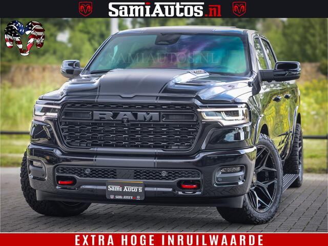 Dodge 1500 Ram Limited Night High Output 540HP 706Nm | Massage + Full Option | De Meest Luxe en Volle Pick-Up in zijn Klasse | Comfortabele Dubbele Cabine met Royale 5 Zitplaatsen | BPM vrij | Nu Leverbaar uit Voorraad | Voorraad Nr 2318 - 5415
