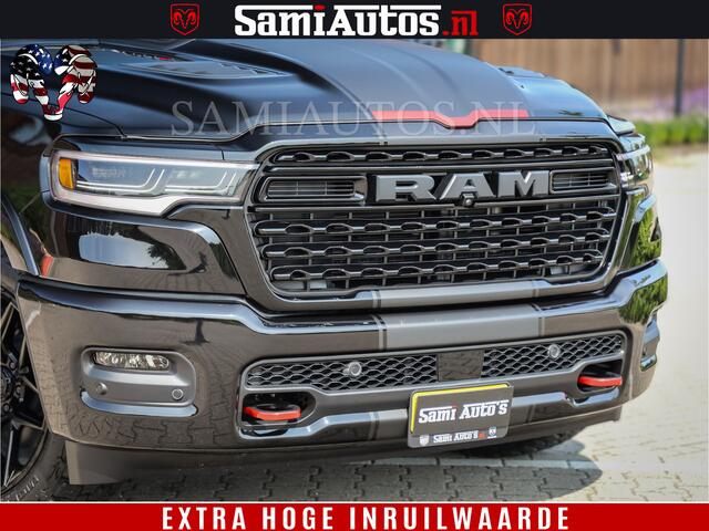 Dodge 1500 Ram Limited Night High Output 540HP 706Nm | Massage + Full Option | De Meest Luxe en Volle Pick-Up in zijn Klasse | Comfortabele Dubbele Cabine met Royale 5 Zitplaatsen | BPM vrij | Nu Leverbaar uit Voorraad | Voorraad Nr 2357 - 5182