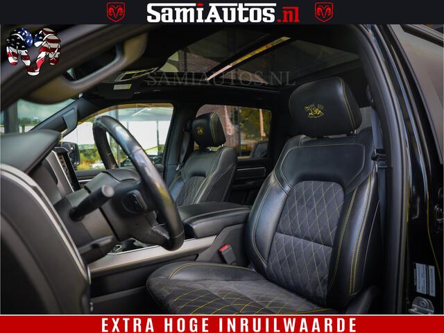 Dodge 1500 Ram Black Ops | Hemi 5.7 V8 4x4 | Panorama Dak | Night Edition | Alarm | Comfortabele Dubbele Cabine DC met Royale 5 Zitplaatsen | Alcantara / Leder | Alpine |