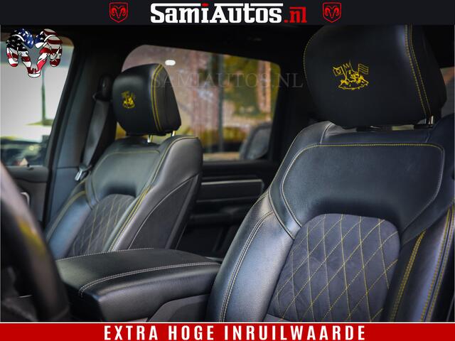 Dodge 1500 Ram Black Ops | Hemi 5.7 V8 4x4 | Panorama Dak | Night Edition | Alarm | Comfortabele Dubbele Cabine DC met Royale 5 Zitplaatsen | Alcantara / Leder | Alpine |