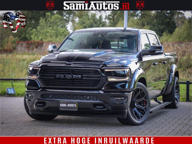 Dodge 1500 Ram HULK PACK | MEGA VOL | HEMI 5.7 V8 | HUD | WIDE BODY | LUCHTVERING | Comfortabele Dubbele Cabine DC met Royale 5 Zitplaatsen | 4x4 | LARAMIE NIGHT EDITION