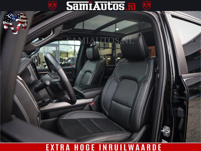 Dodge 1500 Ram SPORT BLACK EDITION | 4X4 5.7 V8 | VOL OPTIETS | 360 CAMERA | APPLE CARPLAY | 3500KG | 22INCH NIGHT | FULL LED | ADAPTIVE CRUISE | MEMORY SEATS | LEDER | DUBBELE CABINE | CREWCAB
