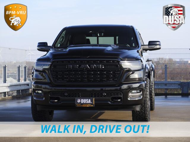 Dodge 1500 RAM | | Limited | Night | 3.0L Twin-Turbo I6 | High Output | BPM-VRIJ | Passenger Display | 14,4 Touch Screen | Harman Kardon | RAMBOX Getoonde accessoires zijn verkrijgbaar tegen meerprijs