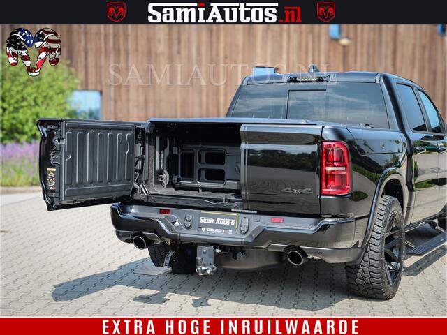Dodge 1500 Ram Limited Night H.O 540HP 706Nm | Massage + Full Option | De Meest Luxe en Volle Pick-Up in zijn Klasse | Comfortabele Dubbele Cabine met Royale 5 Zitplaatsen | BPM vrij | Nu Leverbaar uit Voorraad | Voorraad Nr 2329 - 5135