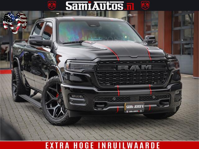 Dodge 1500 Ram Limited Night High Output 540HP 706Nm | Massage + Full Option | De Meest Luxe en Volle Pick-Up in zijn Klasse | Comfortabele Dubbele Cabine met Royale 5 Zitplaatsen | BPM vrij | Nu Leverbaar uit Voorraad | Voorraad Nr 2357 - 5182