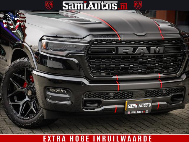 Dodge 1500 Ram Limited Night High Output 540HP 706Nm | Massage + Full Option | De Meest Luxe en Volle Pick-Up in zijn Klasse | Comfortabele Dubbele Cabine met Royale 5 Zitplaatsen | BPM vrij | Nu Leverbaar uit Voorraad | Voorraad Nr 2357 - 5182