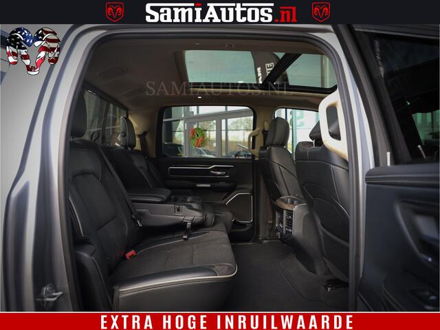Dodge 1500 Ram Bom Vol | 5,7 V8 Hemi | Limited Wheels 22 inch | Luchtvering | Adaptive Cruise | Panoramadak | 360 Camera | Crew Cab | Dubbele Cabine | DC | 5 Persoons |