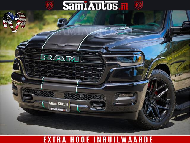 Dodge 1500 Ram Limited Night H.O 540HP 706Nm | Massage + Full Option | De Meest Luxe en Volle Pick-Up in zijn Klasse | Comfortabele Dubbele Cabine met Royale 5 Zitplaatsen | BPM vrij | Nu Leverbaar uit Voorraad | Voorraad Nr 2370 - 5411