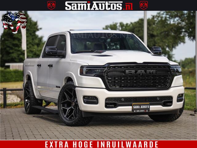 Dodge 1500 Ram Limited Night High Output 540HP 706Nm | Massage + Full Option | De Meest Luxe en Volle Pick-Up in zijn Klasse | Comfortabele Dubbele Cabine met Royale 5 Zitplaatsen | BPM vrij | Nu Leverbaar uit Voorraad | Voorraad Nr 2351 - 7478