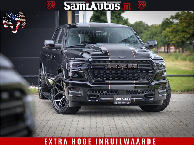 Dodge 1500 Ram Limited SPORT H.O 540HP 706Nm | Massage + Full Option | De Meest Luxe en Volle Pick-Up in zijn Klasse | Comfortabele Dubbele Cabine met Royale 5 Zitplaatsen | BPM vrij | Nu Leverbaar uit Voorraad | Voorraad Nr 2331