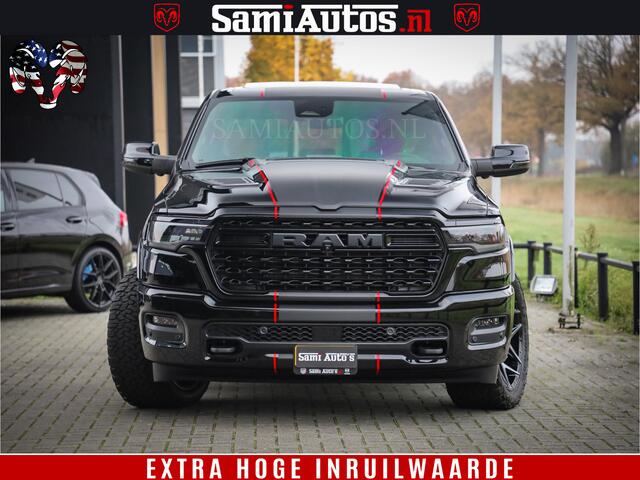 Dodge 1500 Ram Limited Night High Output 540HP 706Nm | Massage + Full Option | De Meest Luxe en Volle Pick-Up in zijn Klasse | Comfortabele Dubbele Cabine met Royale 5 Zitplaatsen | BPM vrij | Nu Leverbaar uit Voorraad | Voorraad Nr 2324 - 5142
