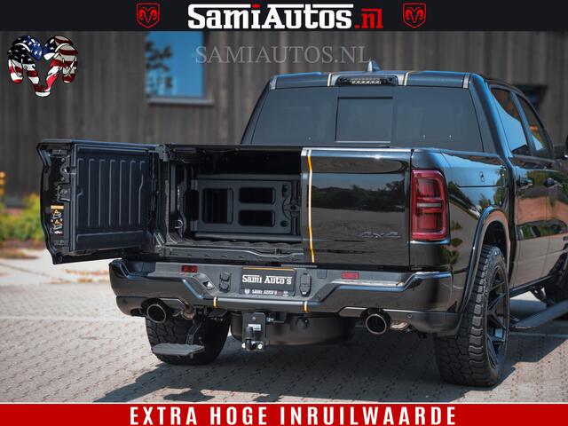 Dodge 1500 Ram Limited Night H.O 540HP 706Nm | Massage + Full Option | De Meest Luxe en Volle Pick-Up in zijn Klasse | Comfortabele Dubbele Cabine met Royale 5 Zitplaatsen | BPM vrij | Nu Leverbaar uit Voorraad | Voorraad Nr 2323 - 5168