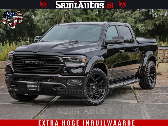Dodge 1500 Ram Laramie Sport | HEMI 5.7 V8 4x4 | LPG | Grootscherm 12" | LARAMIE PERFORMANCE | ZWART | CREWCAB 5'7 | GRIJSKENTEKEN | DUBBELE CABINE | 5 Persoons | VOORRAAD NR 2528-641276