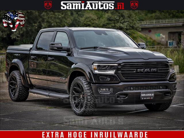 Dodge 1500 Ram Laramie Sport | HEMI 5.7 V8 4x4 | LPG | Grootscherm 12" | LARAMIE PERFORMANCE | ZWART | CREWCAB 5'7 | GRIJSKENTEKEN | DUBBELE CABINE | 5 Persoons | VOORRAAD NR 2528-641276