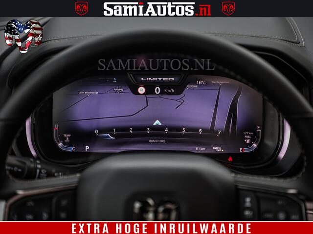 Dodge 1500 Ram Limited Night H.O 540HP 706Nm | Massage + Full Option | De Meest Luxe en Volle Pick-Up in zijn Klasse | Comfortabele Dubbele Cabine met Royale 5 Zitplaatsen | BPM vrij | Nu Leverbaar uit Voorraad | Voorraad Nr 2329 - 5135