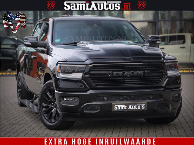 Dodge 1500 Ram Black Sport | Hemi 5.7 V8 | Luchtvering | 360 Camera | Panorama Dak | 4x4 Crew Cab | Dubbele cabine 5 persoons | Grijskenteken |