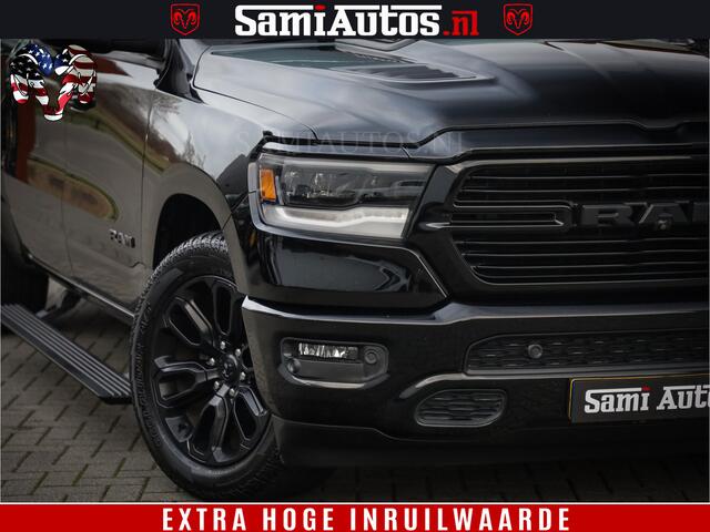Dodge 1500 Ram Black Sport | Hemi 5.7 V8 | Luchtvering | 360 Camera | Panorama Dak | 4x4 Crew Cab | Dubbele cabine 5 persoons | Grijskenteken |