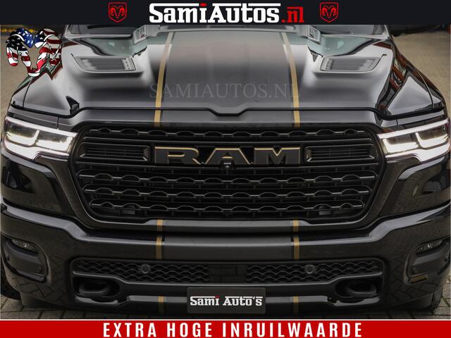 Dodge 1500 Ram Limited Night H.O 540HP 706Nm | Massage + Full Option | De Meest Luxe en Volle Pick-Up in zijn Klasse | Comfortabele Dubbele Cabine met Royale 5 Zitplaatsen | BPM vrij | Nu Leverbaar uit Voorraad | Voorraad Nr 2370 - 5411