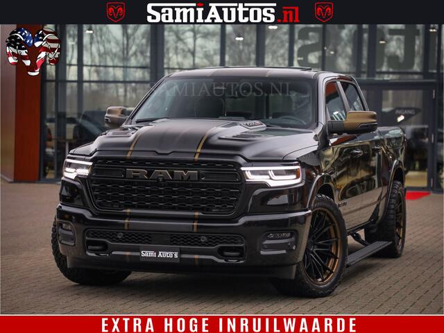 Dodge 1500 Ram Limited Night H.O 540HP 706Nm | Massage + Full Option | De Meest Luxe en Volle Pick-Up in zijn Klasse | Comfortabele Dubbele Cabine met Royale 5 Zitplaatsen | BPM vrij | Nu Leverbaar uit Voorraad | Voorraad Nr 2323 - 5168