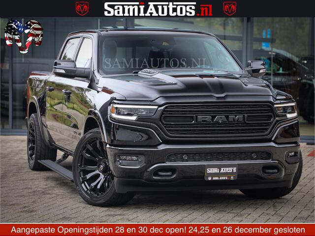 Dodge 1500 Ram LIMITED NIGHT | FEUL WHEELS | BOM VOL | 5.7 V8 4x4 | TOP STAAT | DUBBELE CABINE | MWK | XB9 | HUD | Deze RAM is momenteel in gebruik door ons. Gelieve ons te informeren indien u de pick-up wenst te bezichtigen.