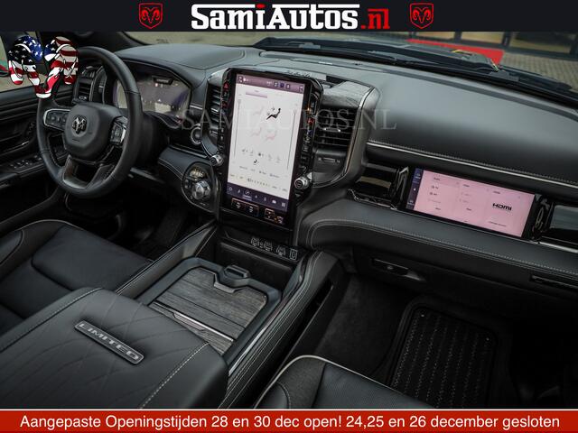 Dodge 1500 Ram Limited Night H.O 540HP 706Nm | Massage + Full Option | De Meest Luxe en Volle Pick-Up in zijn Klasse | Comfortabele Dubbele Cabine met Royale 5 Zitplaatsen | BPM vrij | Nu Leverbaar uit Voorraad | Voorraad Nr 2334 - 5409