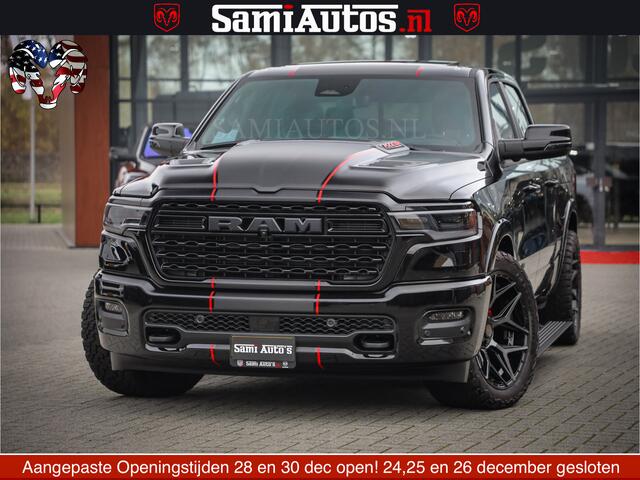 Dodge 1500 Ram Limited Night H.O 540HP 706Nm | Massage + Full Option | De Meest Luxe en Volle Pick-Up in zijn Klasse | Comfortabele Dubbele Cabine met Royale 5 Zitplaatsen | BPM vrij | Nu Leverbaar uit Voorraad | Voorraad Nr 2334 - 5409