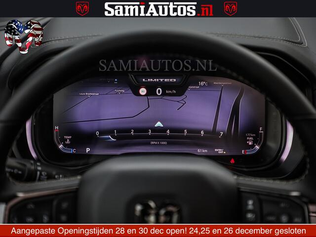 Dodge 1500 Ram Limited Night H.O 540HP 706Nm | Massage + Full Option | De Meest Luxe en Volle Pick-Up in zijn Klasse | Comfortabele Dubbele Cabine met Royale 5 Zitplaatsen | BPM vrij | Nu Leverbaar uit Voorraad | Voorraad Nr 2334 - 5409